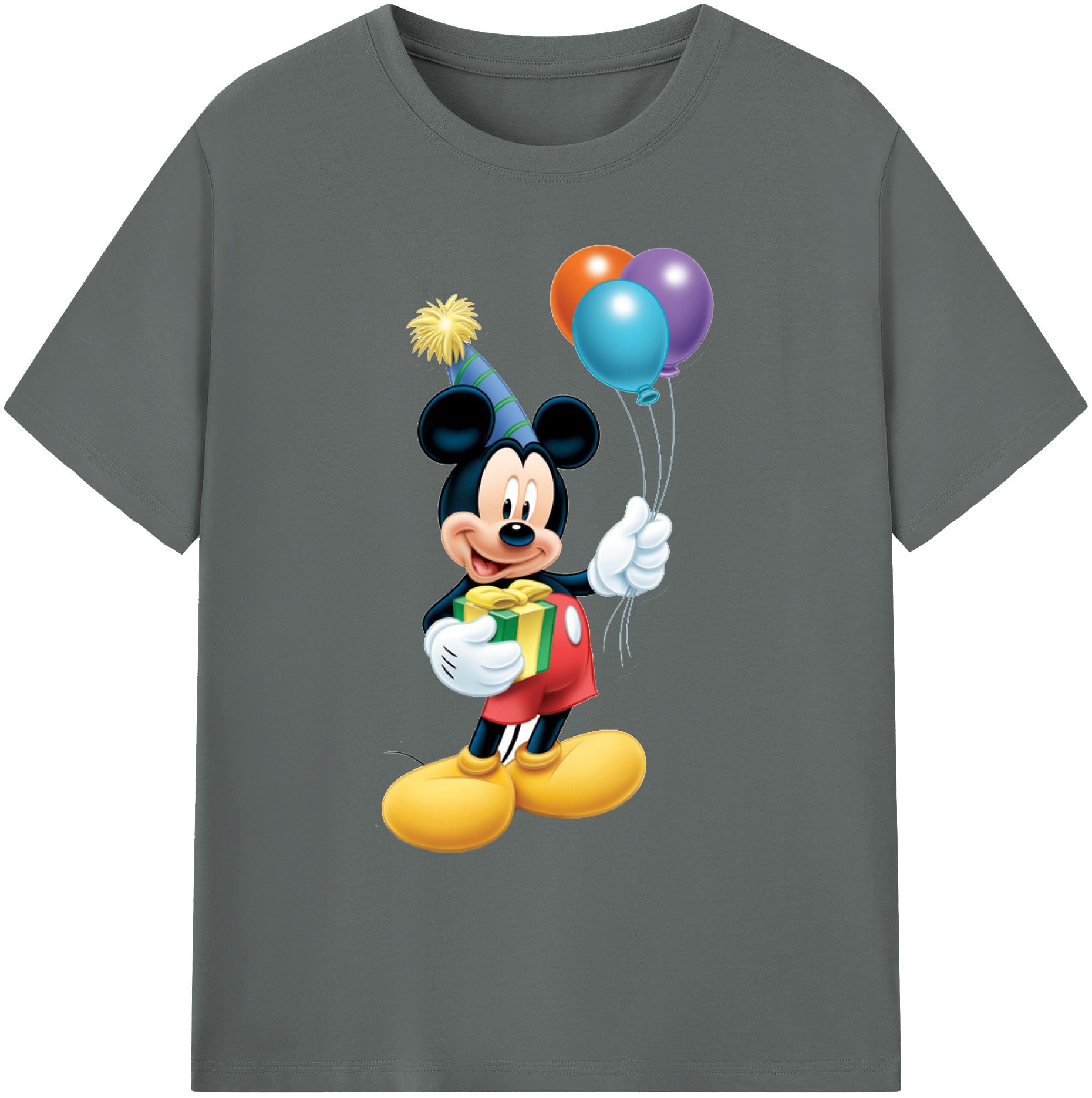 ミッキーマウス Mickey Mouse 綿100％ メンズ半袖Tシャツ｜肌触りやわらか＆通気性